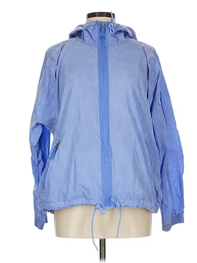 Pre-owned Athleta Windbreaker Jacket In Blue