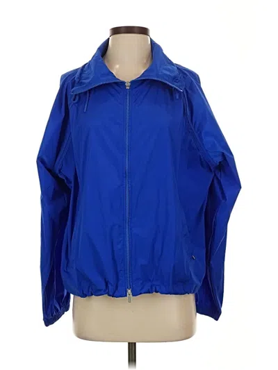 Pre-owned Athleta Windbreaker Jacket In Blue