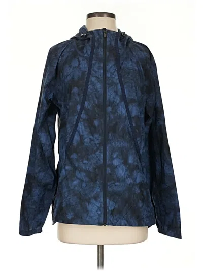 Pre-owned Athleta Windbreaker Jacket In Blue