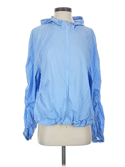 Pre-owned Athleta Windbreaker Jacket In Blue
