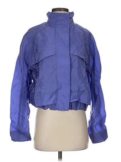 Pre-owned Athleta Windbreaker Jacket In Blue