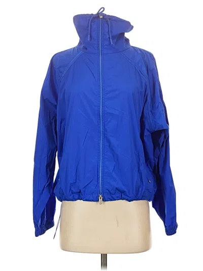 Pre-owned Athleta Windbreaker Jacket In Blue