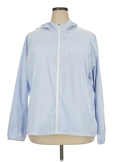 Pre-owned Athleta Windbreaker Jacket In Blue