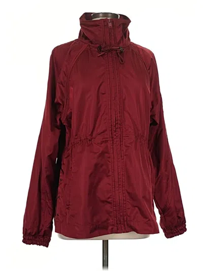 Pre-owned Athleta Windbreaker Jacket In Burgundy