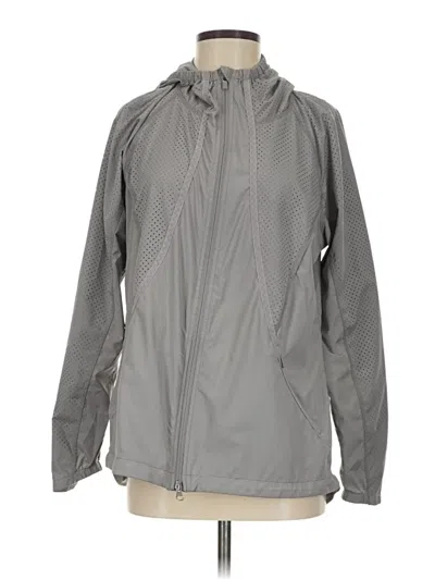 Pre-owned Athleta Windbreaker Jacket In Gray
