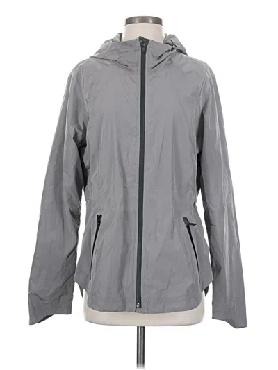 Pre-owned Athleta Windbreaker Jacket In Gray