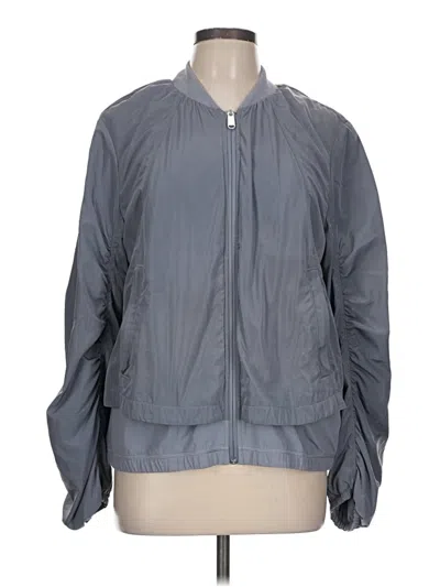 Pre-owned Athleta Windbreaker Jacket In Gray