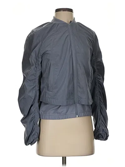 Pre-owned Athleta Windbreaker Jacket In Gray
