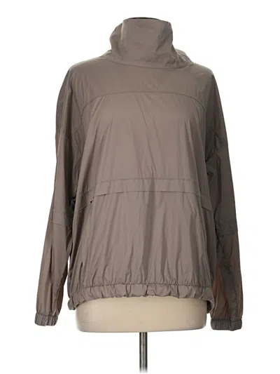 Pre-owned Athleta Windbreaker Jacket In Gray
