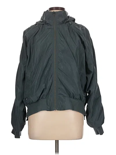 Pre-owned Athleta Windbreaker Jacket In Green