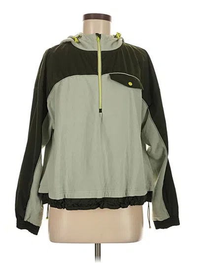 Pre-owned Athleta Windbreaker Jacket In Green