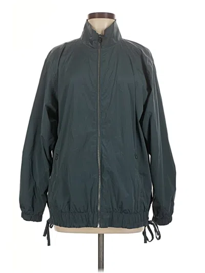 Pre-owned Athleta Windbreaker Jacket In Green
