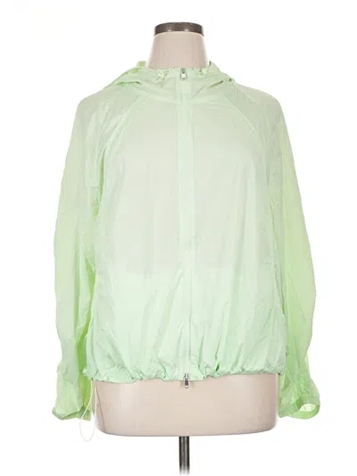 Pre-owned Athleta Windbreaker Jacket In Green