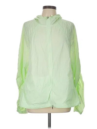 Pre-owned Athleta Windbreaker Jacket In Green