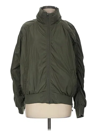 Pre-owned Athleta Windbreaker Jacket In Green