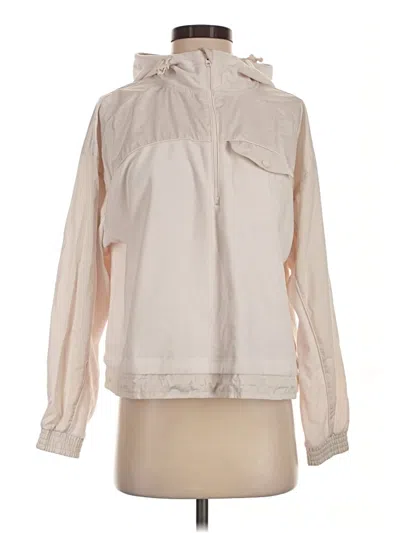 Pre-owned Athleta Windbreaker Jacket In Ivory