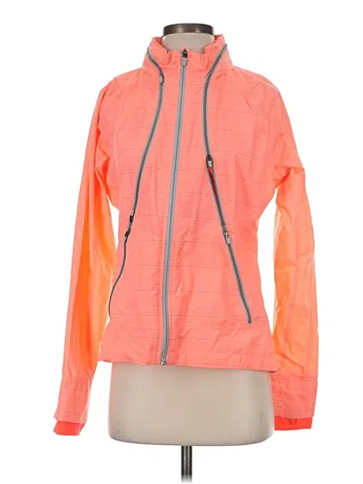 Pre-owned Athleta Windbreaker Jacket In Orange
