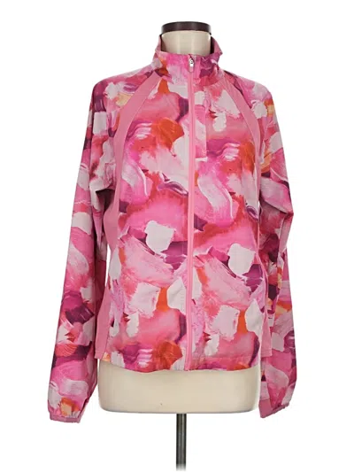 Pre-owned Athleta Windbreaker Jacket In Pink