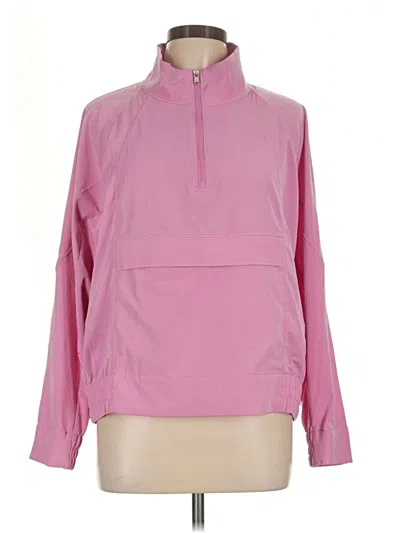 Pre-owned Athleta Windbreaker Jacket In Pink