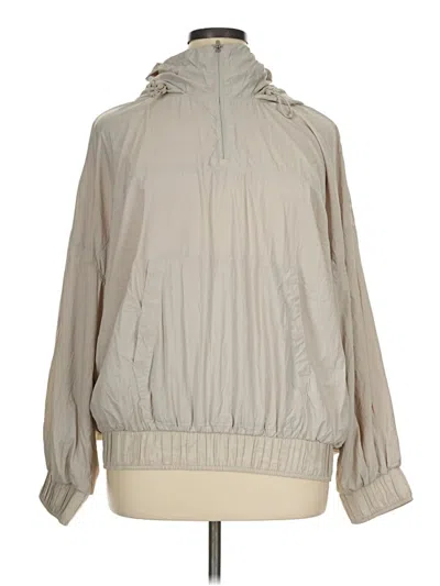 Pre-owned Athleta Windbreaker Jacket In Silver