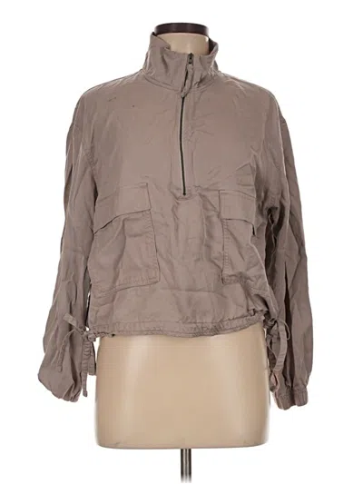Pre-owned Athleta Windbreaker Jacket In Tan