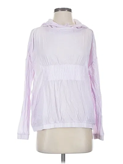 Pre-owned Athleta Windbreaker Jacket In White