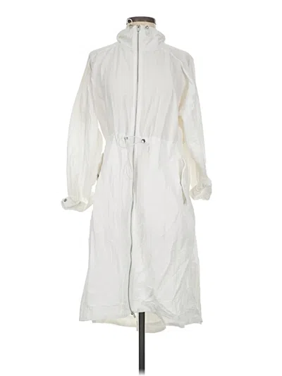 Pre-owned Athleta Windbreaker Jacket In White