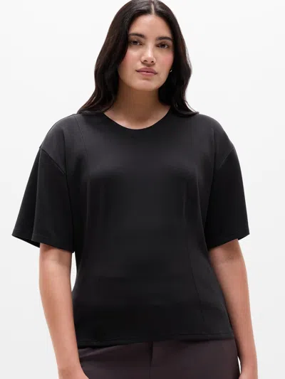 Athleta Wishful Cotton Tee In Black