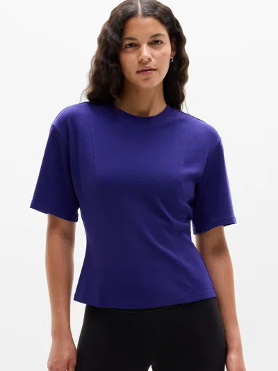 Athleta Wishful Cotton Tee In Blue