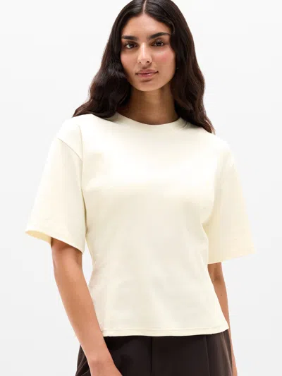 Athleta Wishful Cotton Tee In White