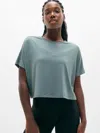 Athleta With Ease Crop Tee In Green