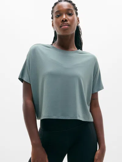 Athleta With Ease Crop Tee In Green