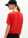 Athleta With Ease Crop Tee In Red