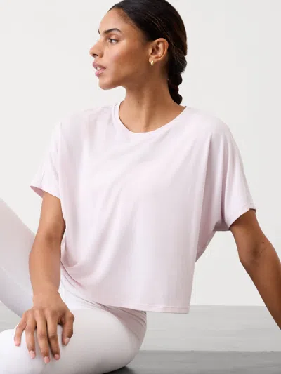 Athleta With Ease Crop Tee In Sakura Pink
