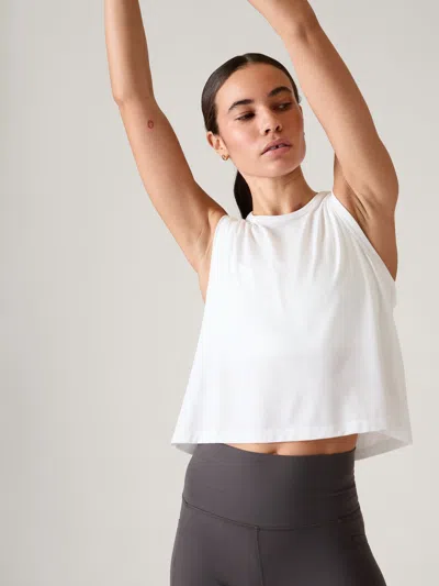 Athleta With Ease Muscle Tank In Bright White