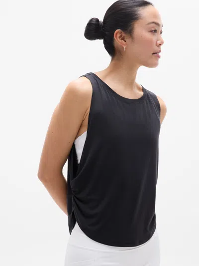 Athleta With Ease Muscle Twist Tank In Black