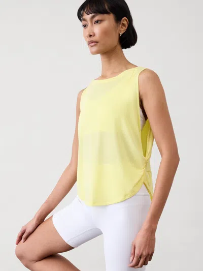 Athleta With Ease Muscle Twist Tank In Citron