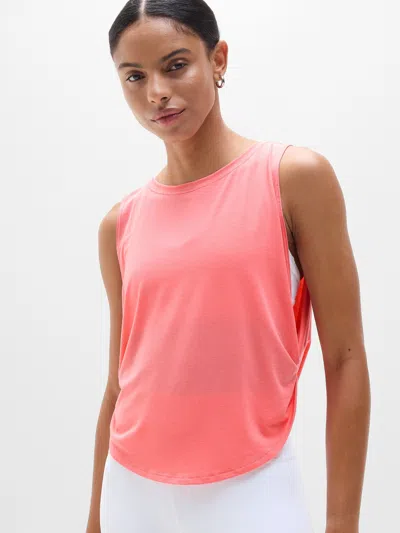 Athleta With Ease Muscle Twist Tank In Mimosa Pink