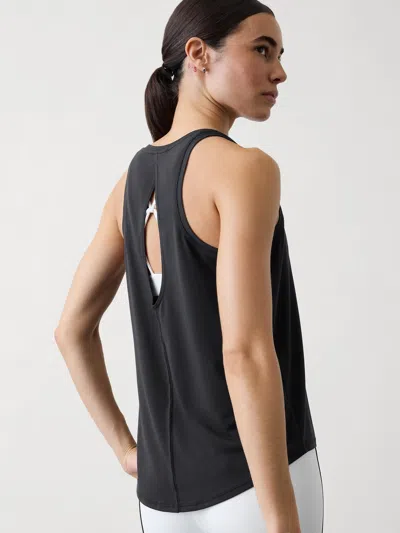 Athleta With Ease Open Back Tank In Black