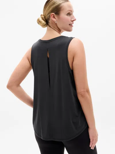 Athleta With Ease Open Back Tank In Black