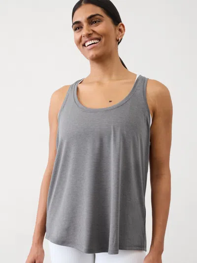 Athleta With Ease Open Back Tank In Flagstone Grey Heather
