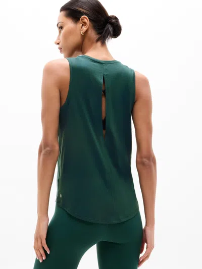 Athleta With Ease Open Back Tank In Green
