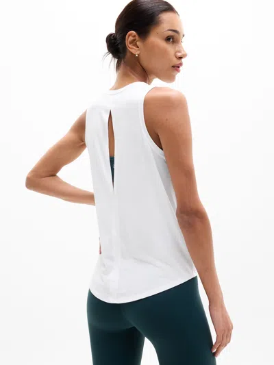 Athleta With Ease Open Back Tank In White
