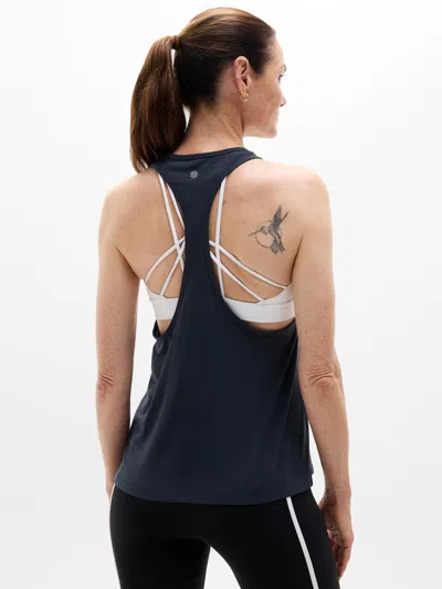 Athleta With Ease Sport Racerback Tank In Black