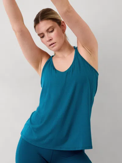 Athleta With Ease Strappy Tank In Coastal Teal