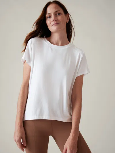 Athleta With Ease Tee In Bright White