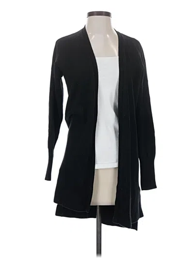 Pre-owned Athleta Wool Cardigan Sweater In Black