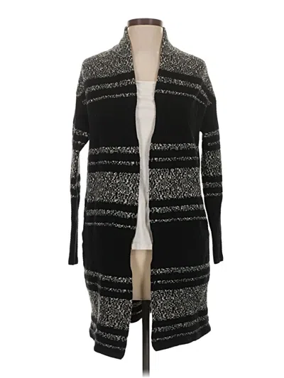 Pre-owned Athleta Wool Cardigan Sweater In Black