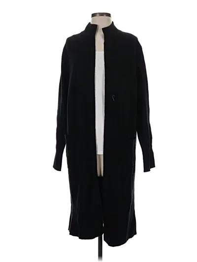 Pre-owned Athleta Wool Cardigan Sweater In Black