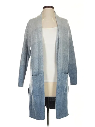 Pre-owned Athleta Wool Cardigan Sweater In Blue